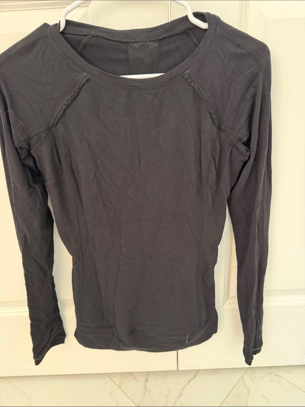 lululemon athletica Long Sleeve Crew Top in Charcoal Gray
